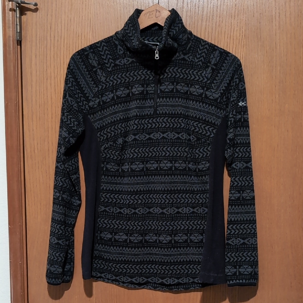 Columbia Black And Gray Patterned Pullover - image 1